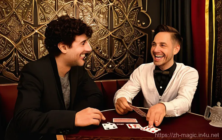 마술 카드 잘 다루는 법 - **Prompt:** A dynamic, action shot of a person performing an intricate card flourish. The image capt...