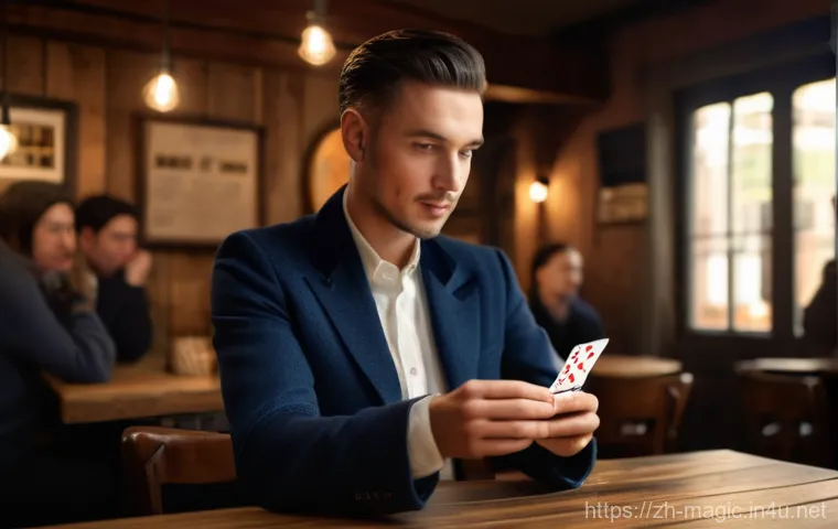 마술 종류별 기법 - Image Prompt 1: Intimate Card Magic**