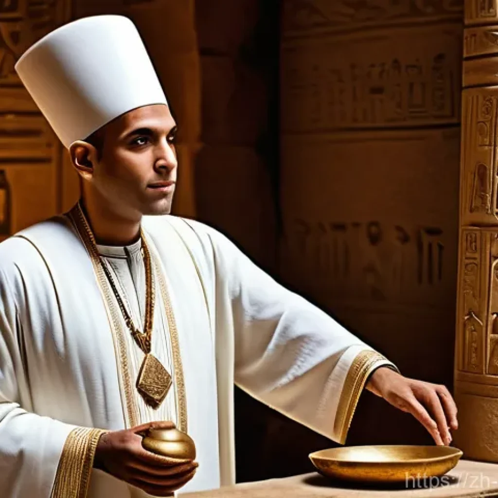 마술 배경 이야기 - **Ancient Egyptian Temple Illusion**
A highly detailed, photorealistic image of an ancient Egypt...